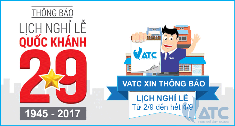 Trung Tâm Huấn Luyện Kỹ Thuật Ô Tô Việt Nam VATC Thông Báo Nghỉ Lễ Quốc Khánh 02-09