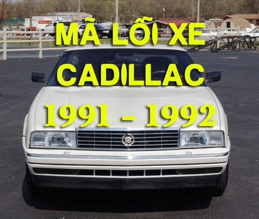 Bảng mã lỗi dòng xe Cadillac Allante OBD1